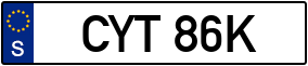 Trailer License Plate